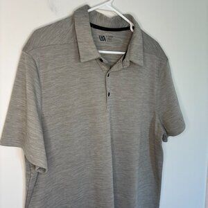 VRST Mens Short Sleeve Polo Mens XL Heathered Tan